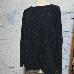 Torrid Black and Gray Dot Sweatshirt